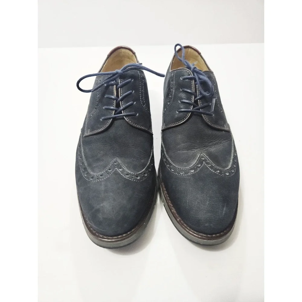 Johnston Murphy J&M 27-2237 Blue Oxford Sheep Skin Casual Shoes Men's Size 10.5M